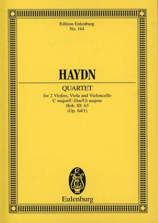 Haydn String Quartet C Major Op. 64/1 Hob. III: 65 Study Score - Eulenburg