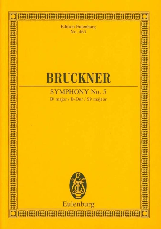 Bruckner - Symphony No 5 B Flat Study Score Book
