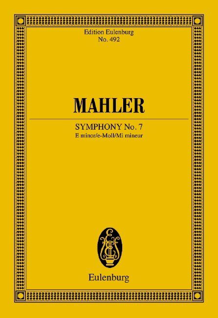 Mahler - Symphony No 7 E Minor Study Score by Eulenburg, 412 Pages, Orchestra Instrument