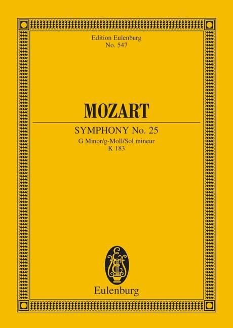 Mozart Symphony No 25 G Minor K 183 Study Score Eulenburg