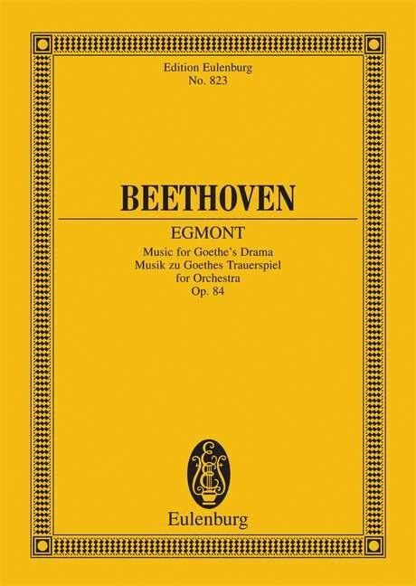 Beethoven - Egmont Op. 84 Study Score for Voice and Orchestra, 92 Pages, Eulenburg Edition