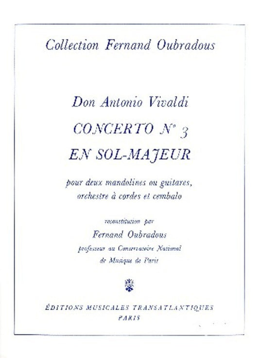 Concerto No 3 G 2 Guitar Piano Book