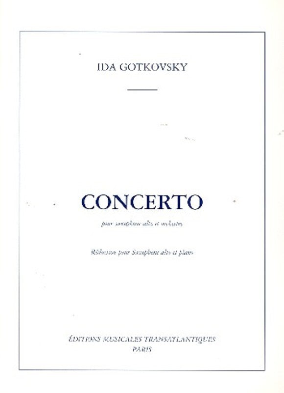 Concerto Alto Sax/Piano Book
