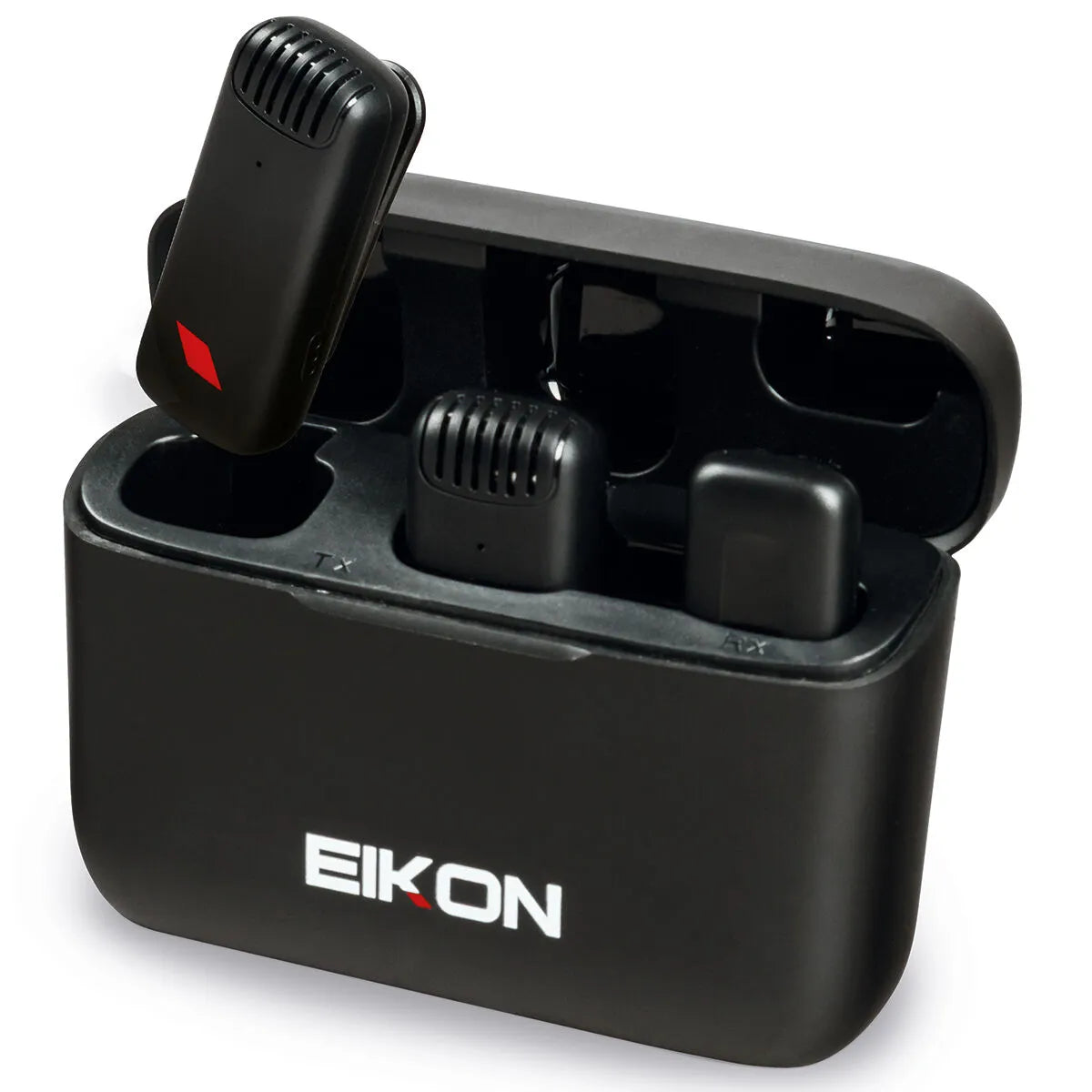 Eikon Twinstream 2.4GHz Two Channel Wireless Smartphone Mic System with Charging Case [ETWINSTREAM]