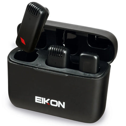 Eikon Twinstream 2.4GHz Two Channel Wireless Smartphone Mic System with Charging Case [ETWINSTREAM]