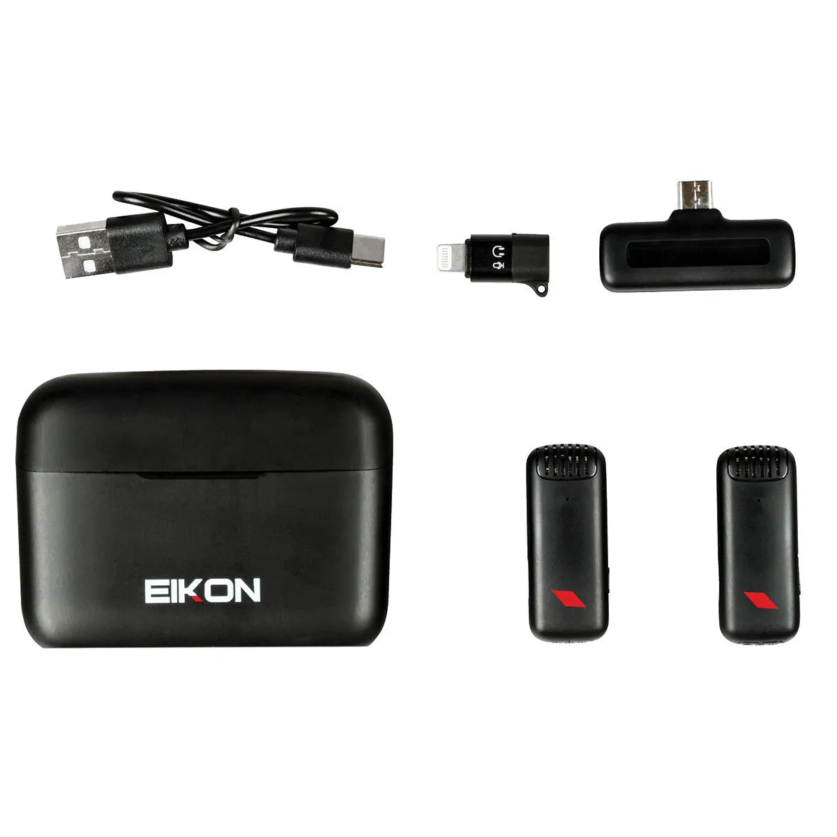 Eikon Twinstream 2.4GHz Two Channel Wireless Smartphone Mic System with Charging Case [ETWINSTREAM] — view 3