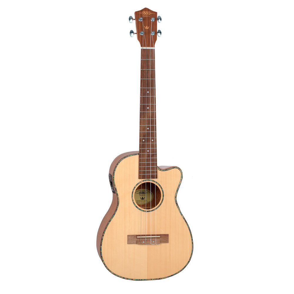 1880 Ukulele Co. 200 Series Baritone Ukulele - Cutaway Electric Acoustic (Natural)