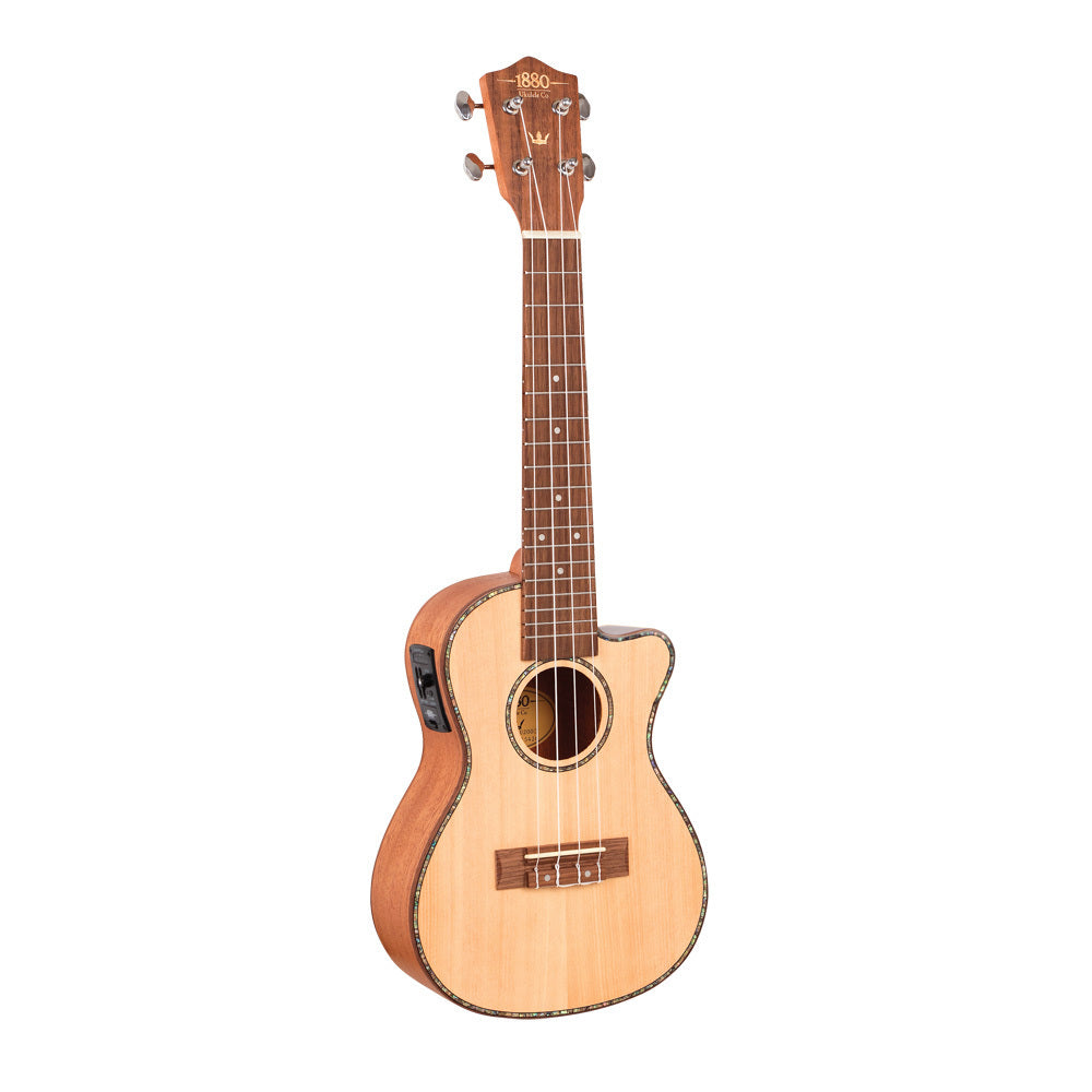 1880 Ukulele Co. 200 Series Concert Ukulele - Cutaway Electric Acoustic (Natural)