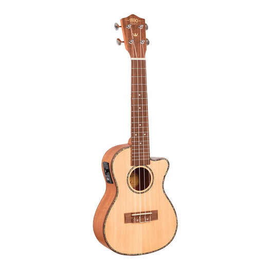 1880 Ukulele Co. 200 Series Concert Ukulele - Cutaway Electric Acoustic (Natural)