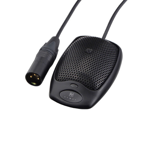 Electro-Voice PC Boundary Multi-Pattern Boundary Layer Microphone, Black, Wired, Dual-Condenser, 3-pin XLR, Omni, Cardioid, Supercardioid, Figure 8