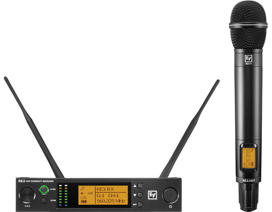 Electro-Voice RE3 Handheld Wireless System with ND76 Cardioid Microphone and Diversity Receiver