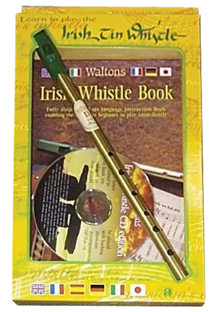Waltons D Whistle Triple Pack with Instruction Book and CD - Brass WM1514