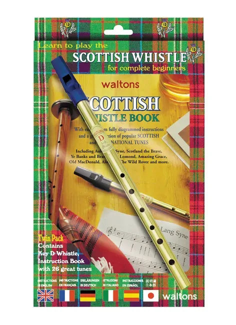 Waltons D Scottish Penny Whistle Deluxe Brass with Black Was WM1537