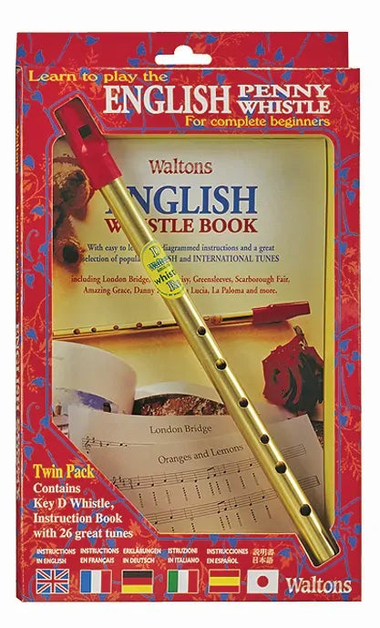 Waltons D English Penny Whistle with Instruction Book - WAS WM1538