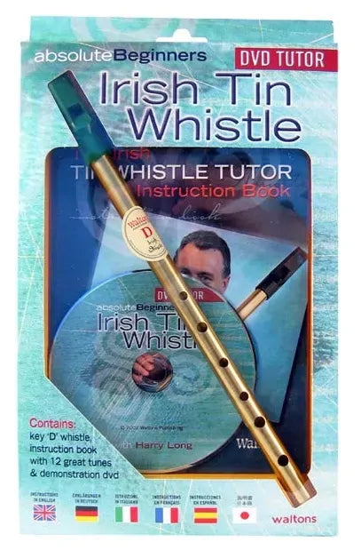 Waltons D Irish Tin Whistle with Instruction DVD by Harry Long