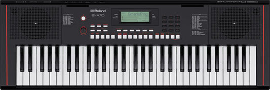 ROLAND E-X10 Portable Keyboard - Versatile Starter Keyboard with Acoustic Pianos, Auto-Accompaniment, and Mic Input for Beginners