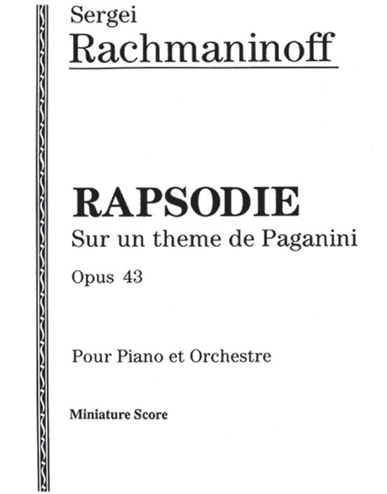 Rhapsody On A Theme Of Paganini Op 43 Mini Score