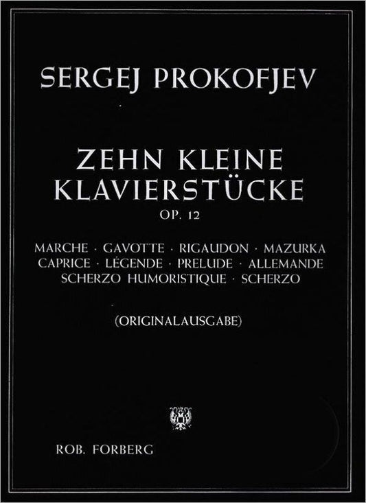 Prokofieff 10 Small Piano Pieces Op. 12 for Piano Solo