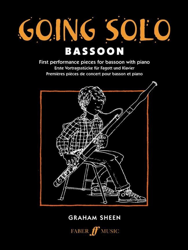 Going Solo Bassoon/Piano by Graham Sheen - 32 Pages, Faber Music, Woodwind Solos for Beginners to Advanced Players
