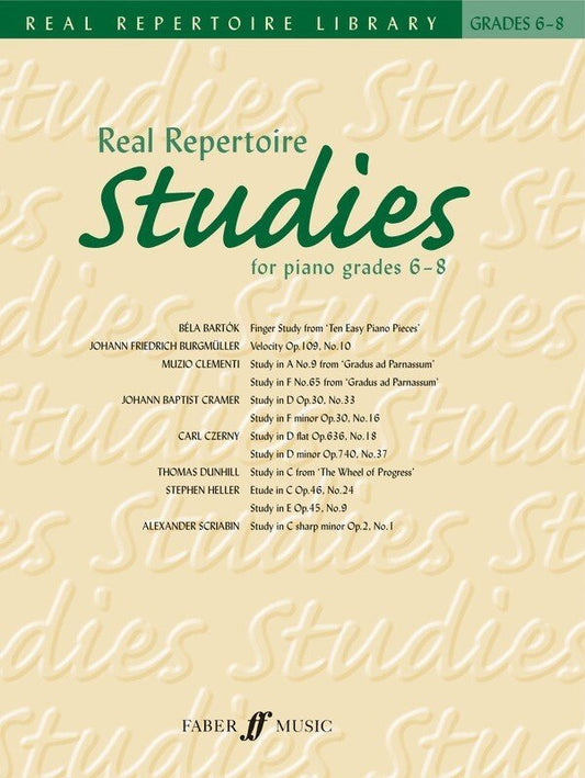 Real Repertoire Studies Grades 6–8 — Piano (Faber Music)