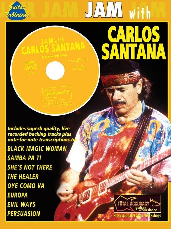 Jam with Carlos Santana — Guitar TAB, Book/CD (IMP)