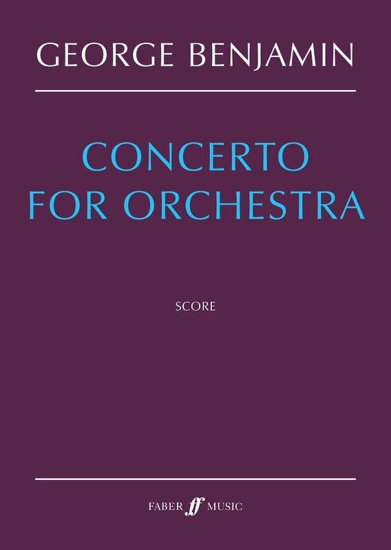 Benjamin - Concerto For Orchestra Full Score Score