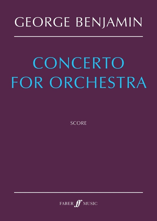 Benjamin - Concerto For Orchestra Full Score Score