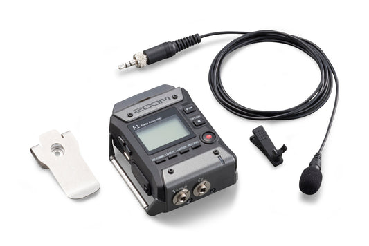 Zoom F1-LP 2 Track Portable Portable Field Recorder w' Lavalier