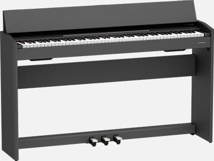 ROLAND F107 Compact Digital Piano - Stylish Black Design, Best-in-Class Tone & Touch, Streamlined for Modern Living Spaces