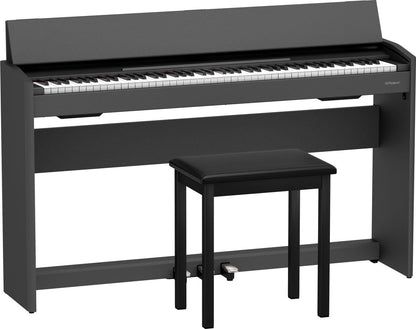ROLAND F107 Compact Digital Piano - Stylish Black Design, Best-in-Class Tone & Touch, Streamlined for Modern Living Spaces — view 4