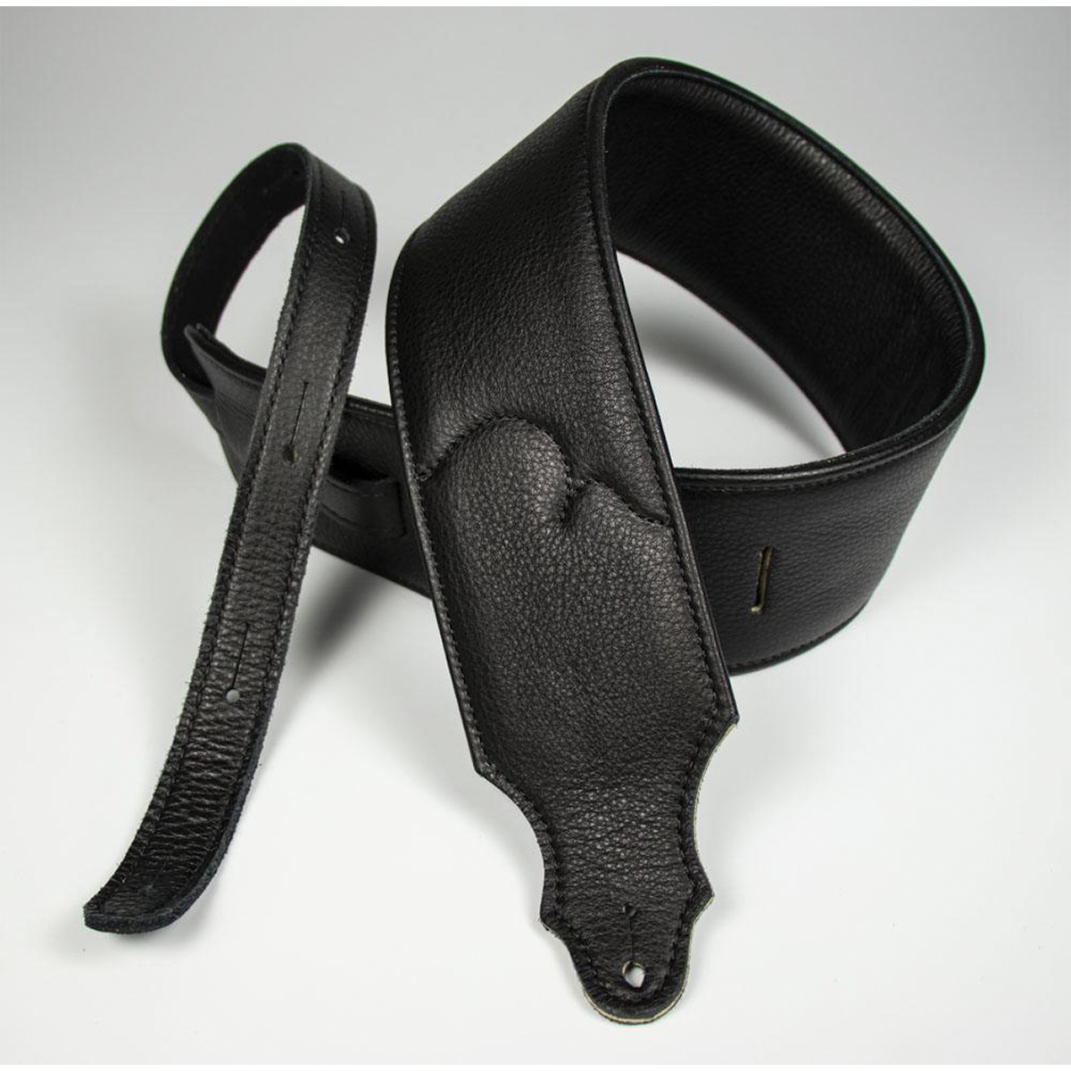 Franklin 3" Premium Black Padded Glove Leather Guitar Strap