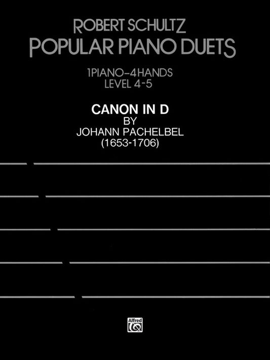 Canon in D Piano Sheet Music Arranged by Schultz