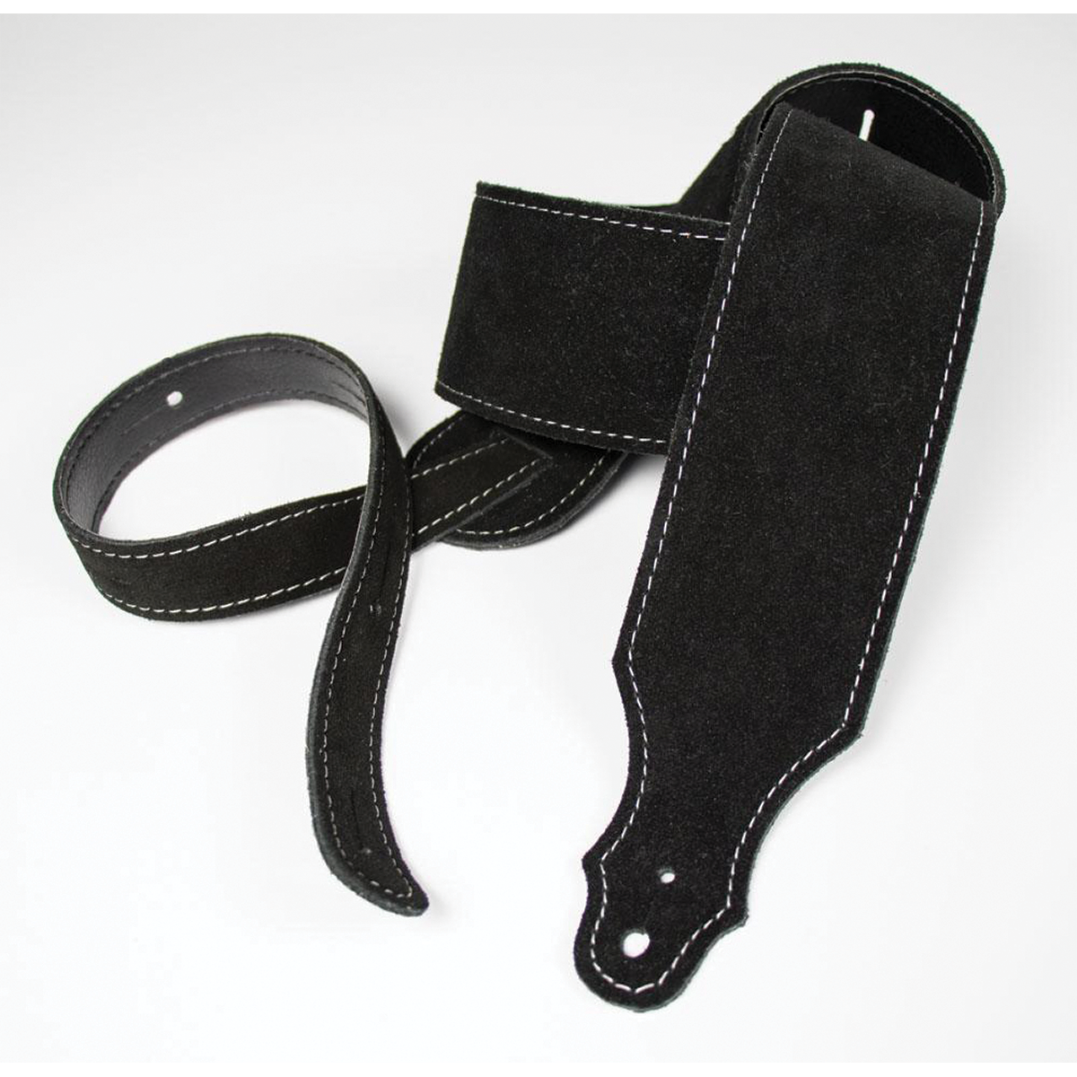 Franklin 2.5" Black Suede Guitar Strap with Buck Backing