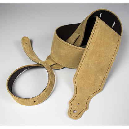 Franklin 2.5" Honey Suede Guitar Strap with Buck Backing