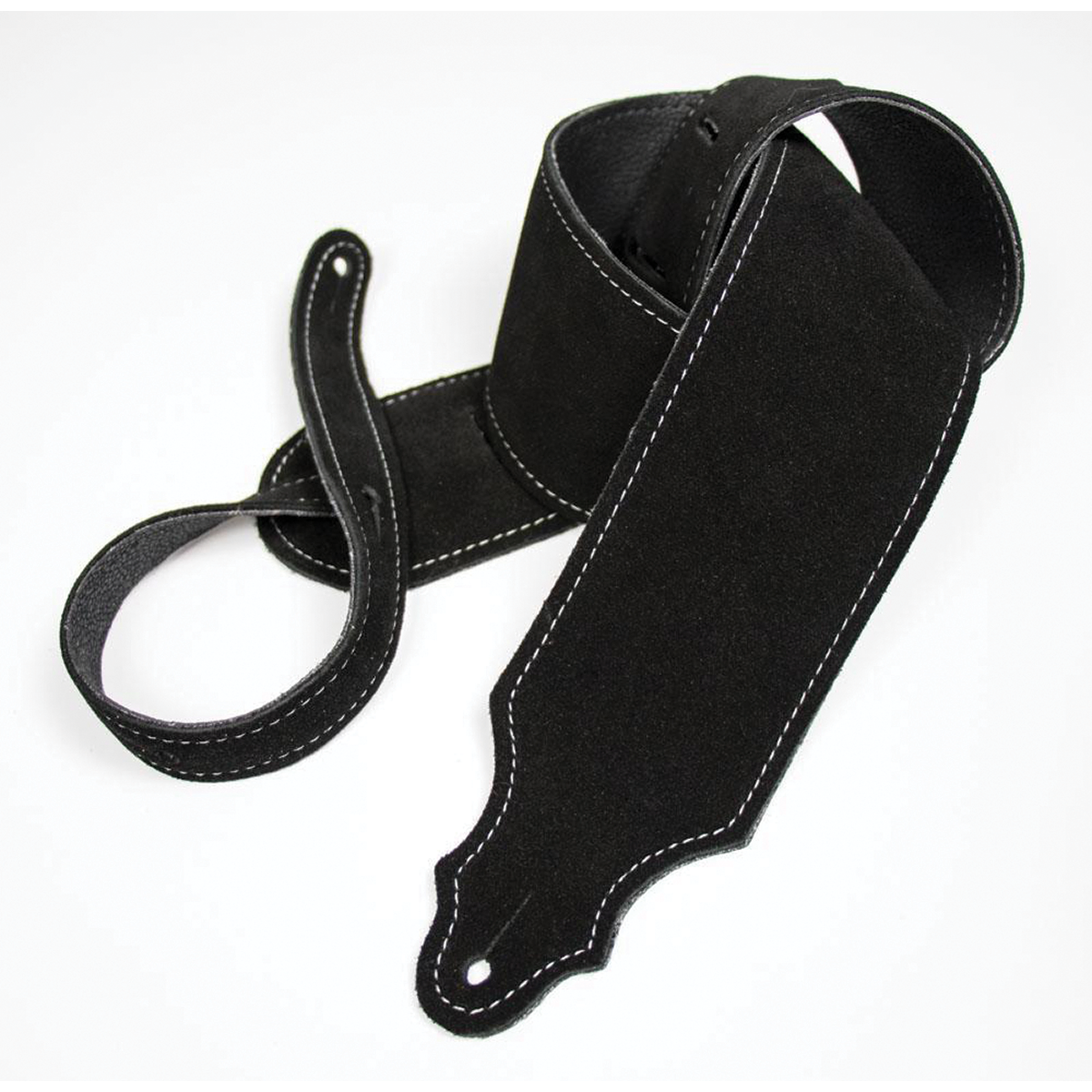 Franklin 3" Black Suede Guitar Strap with Buck Backing