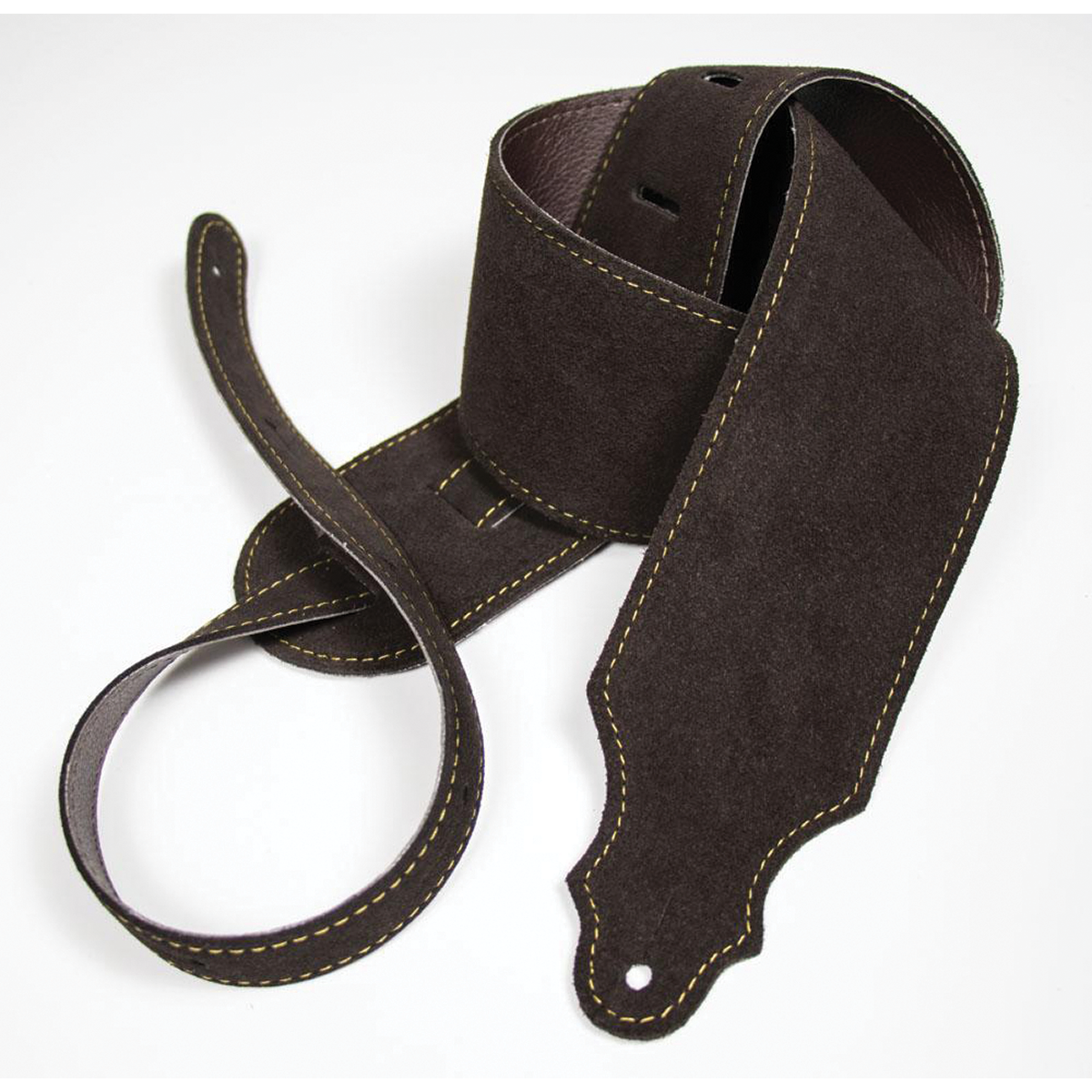 Franklin 3" Chocolate Suede Guitar Strap with Buck Backing