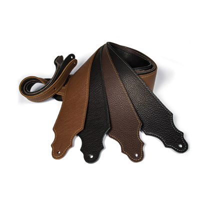 Franklin 2.5" Black Leather Strap with Leatherette Backing — view 2