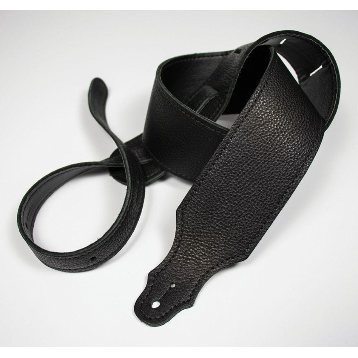 Franklin 2.5" Black Leather Strap with Leatherette Backing