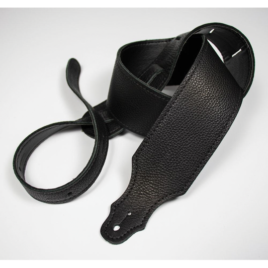 Franklin 2.5" Black Leather Strap with Leatherette Backing