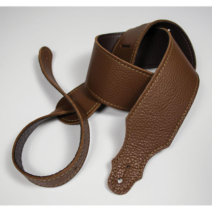 Franklin 2.5" Caramel Leather Strap with Buck Backing