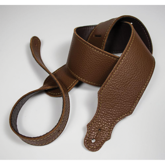 Franklin 2.5" Caramel Leather Strap with Buck Backing