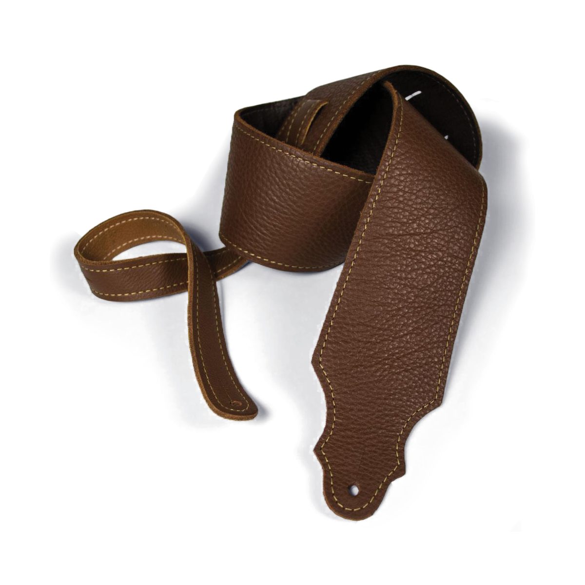 Franklin 3" Caramel Leather Guitar Strap with Buck Backing, Adjustable 36" to 56"