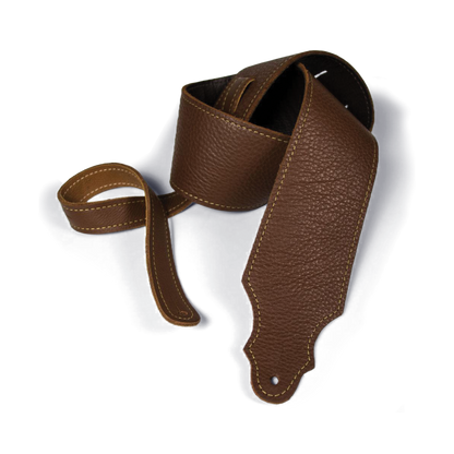Franklin 3" Caramel Leather Guitar Strap with Buck Backing, Adjustable 36" to 56"