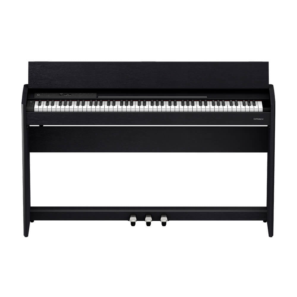 ROLAND F701 Compact Digital Piano & Stool - Classic Black, Contemporary Design for Modern Homes — view 7