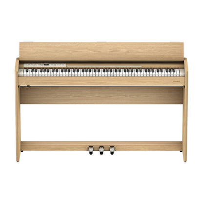 ROLAND F701 Compact Digital Piano & Stool - Light Amber Oak Finish — view 7