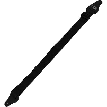 Fort Bryan 2" Black Poly Pro Guitar Strap with Leather Ends, Adjustable 39" to 58" — view 3