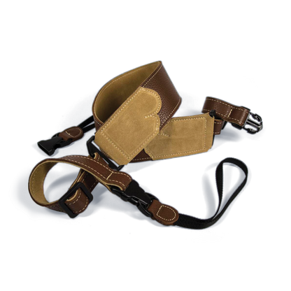 Franklin 2.5" Caramel Leather Banjo Strap with Suede End