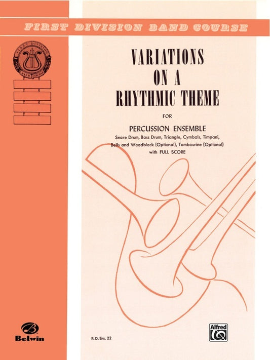 Variations Rhythm Theme Percussion Ensemble Sheet Music