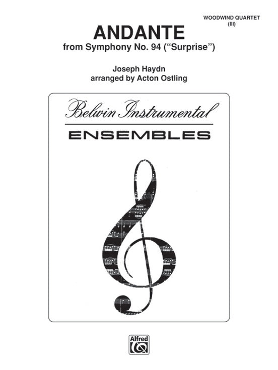 Andante from Surprise Symphony Woodwind Quartet Sheet Music