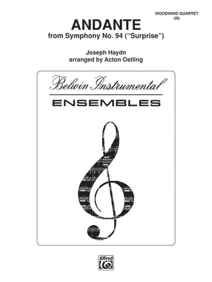 Andante from Surprise Symphony Woodwind Quartet Sheet Music
